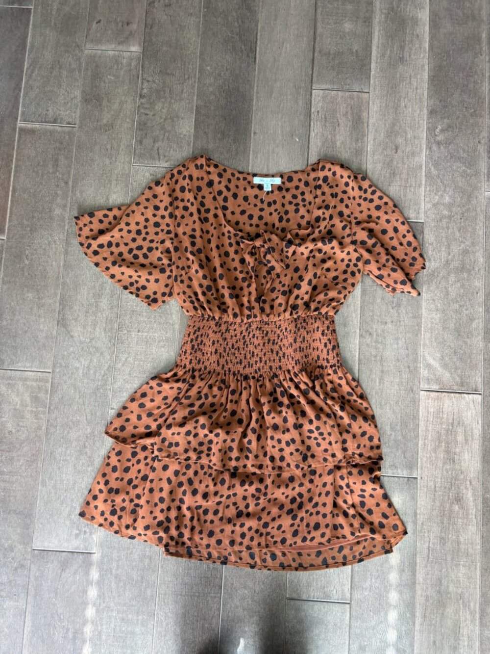 She + Sky dress animal print mini dress